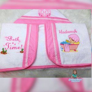 Baby Towel Customizable Pink